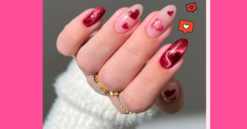 День святого Валентина: 5 вариантов маникюра на 14 февраля